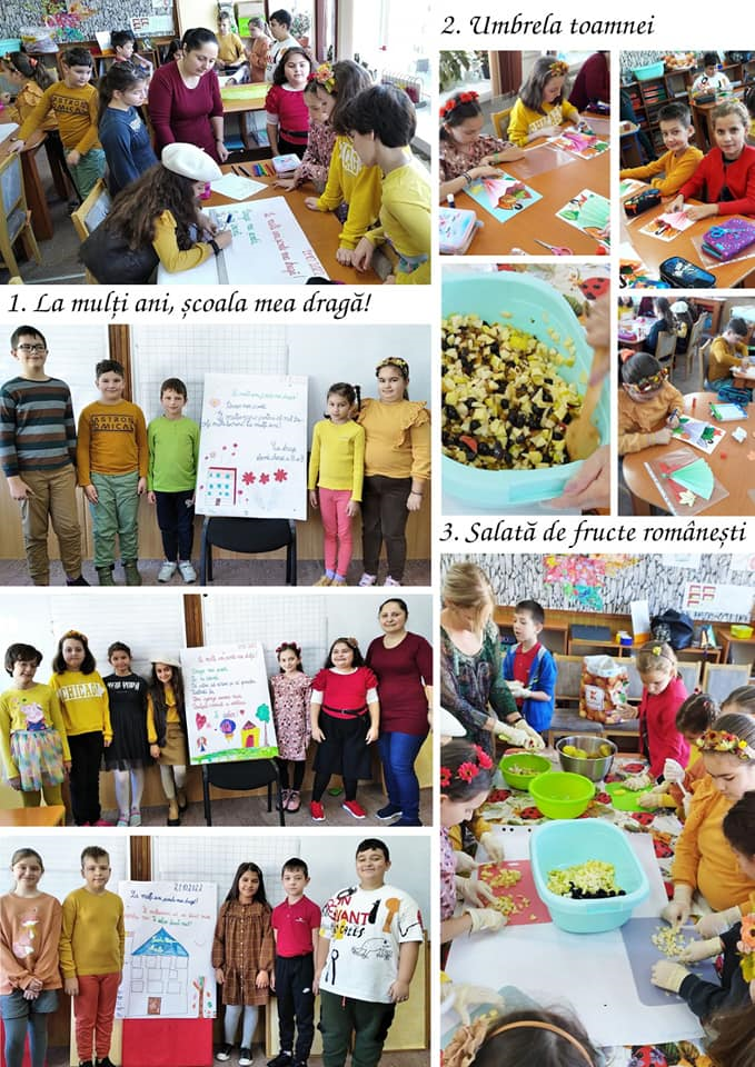 Colaj de imagini de la sărbătoarea școlii